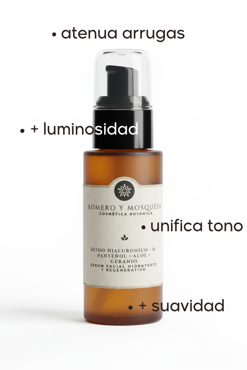 Serum hidratante ácido hialurónico + aloe + d-pantenol