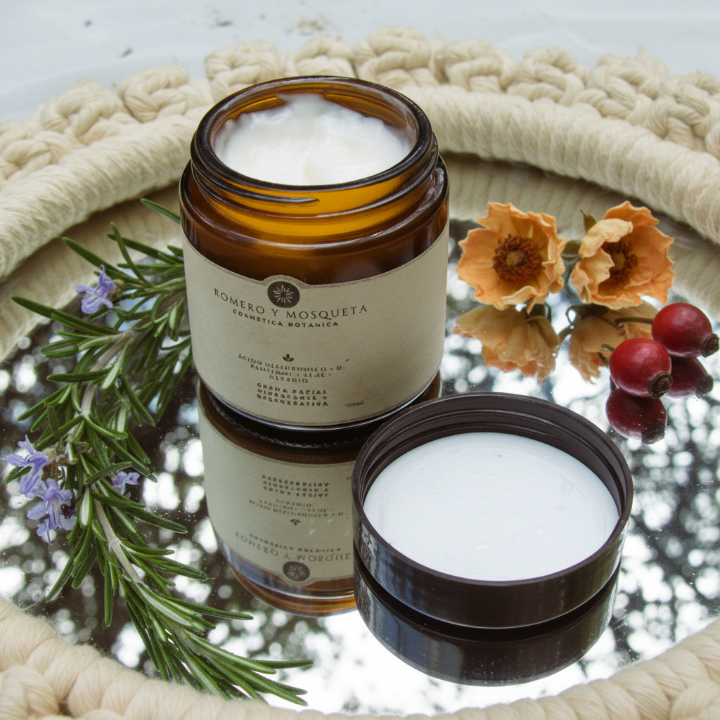 Crema Facial Hidratante Botánica – Ácido Hialurónico, D-pantenol, Rosa Mosqueta & Aloe Vera