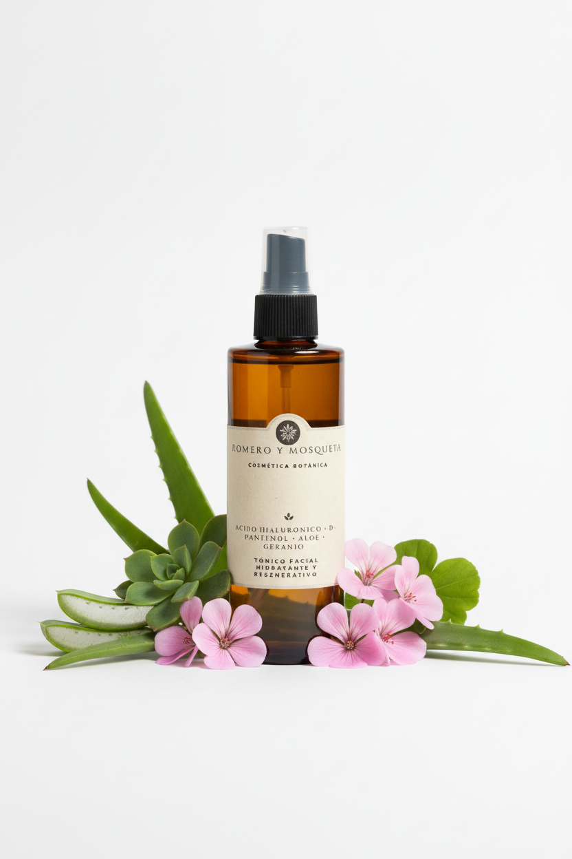 Tónico Facial - Fondo Blanco Botánico